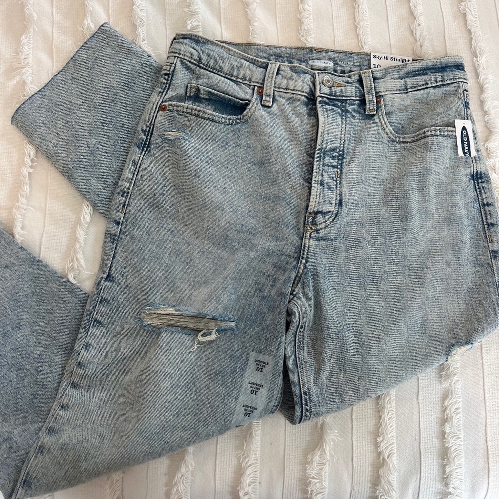 Old Navy Sky Hi Straight Jeans